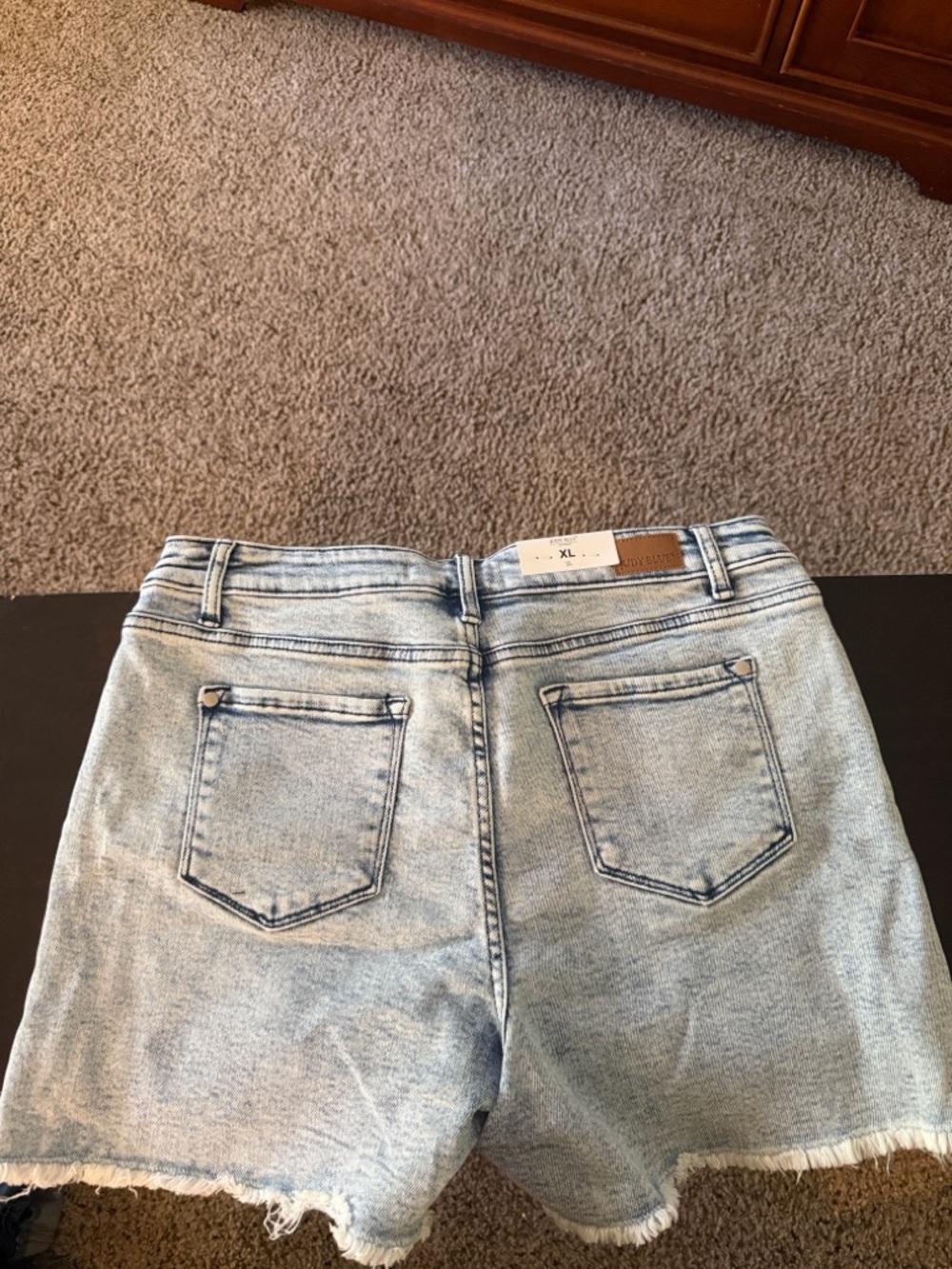 Judy Blue Patriotic Flag Print Denim Shorts NEW - Picture 5 of 12